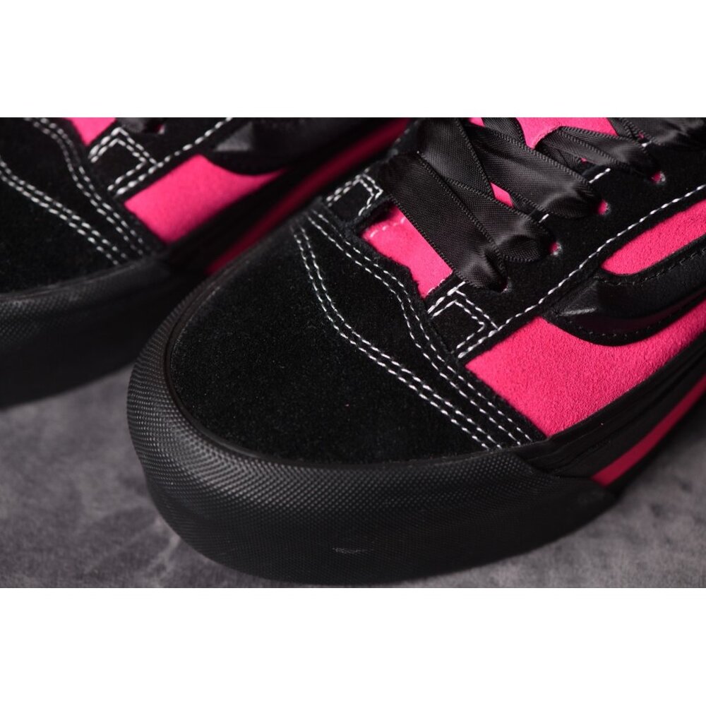 New! Size: 8 Women | VANS Knu Skate Platform Stacked | Black/Pink Satin - Picture 3 of 16